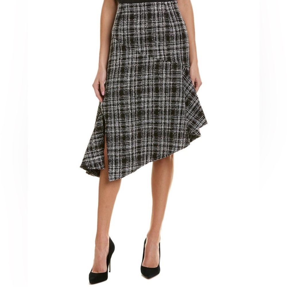 Gracia Tweed Knit Asymmetrical Skirt